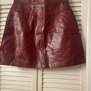 Steve Madden Red Mini A-Line Skirt for Night Out